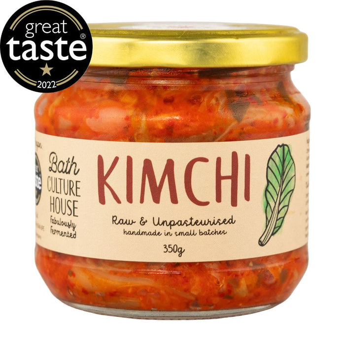 Kimchi suitable for vegans and gluten-free on white background Somerset